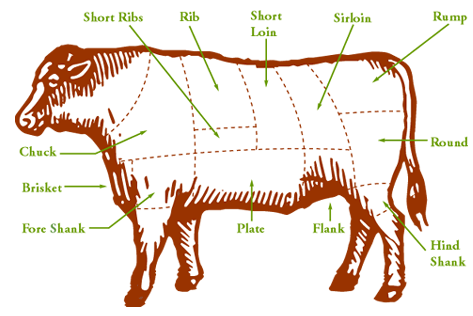 Different beef cuts on beef. To ensure very tender beef for our steaks, 